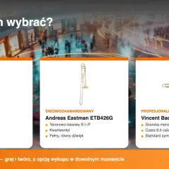 Trzy rodzaje puzonów: dla początkujących, średniozaawansowanych i profesjonalnych.