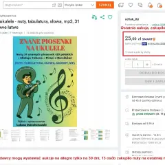 Książka z polskimi piosenkami na ukulele: nuty, tabulatury, akordy i mp3. Idealna dla początkujących.