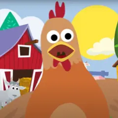 Kura, koza i piesek na farmie śpiewają wesołe piosenki dla niemowląt.