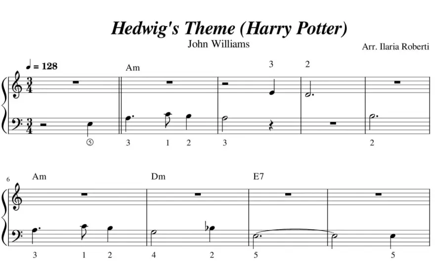 Harry Potter - nuty literowe na pianino? Zagraj to!